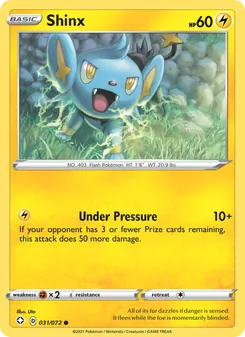 Shinx — Shining Fates #31, 2021. Illustrated by Uta.