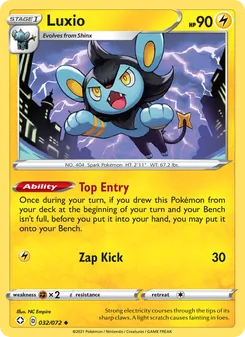 Luxio — Shining Fates #32, 2021. Illustrated by NC Empire.