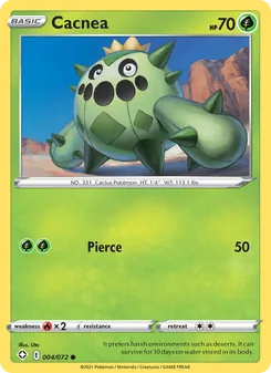 Cacnea — Shining Fates #4, 2021. Illustrated by Uta.