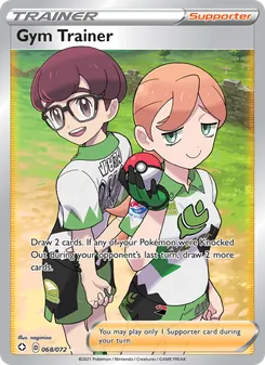 Gym Trainer — Shining Fates #68, 2021. Illustrated by nagimiso.