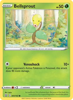 Bellsprout — Battle Styles #1, 2021. Illustrated by Sekio.
