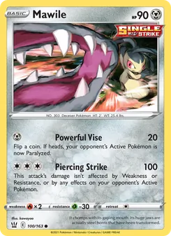 Mawile — Battle Styles #100, 2021. Illustrated by kawayoo.