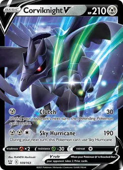 Corviknight V — Battle Styles #109, 2021. Illustrated by PLANETA Mochizuki.