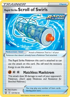 Rapid Strike Scroll of Swirls — Battle Styles #131, 2021. Illustrated by 5ban Graphics.