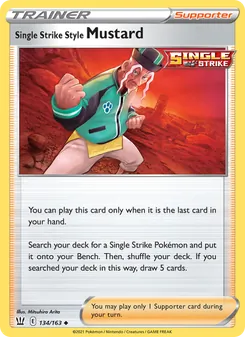 Single Strike Style Mustard — Battle Styles #134, 2021. Illustrated by Mitsuhiro Arita.