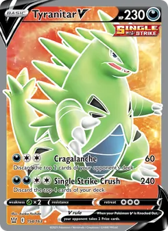 Tyranitar V — Battle Styles #154, 2021. Illustrated by Ayaka Yoshida.