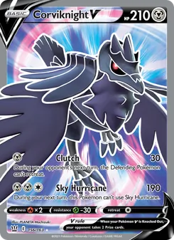 Corviknight V — Battle Styles #156, 2021. Illustrated by PLANETA Mochizuki.