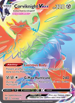 Corviknight VMAX — Battle Styles #171, 2021. Illustrated by PLANETA Mochizuki.