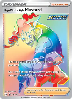 Rapid Strike Style Mustard — Battle Styles #176, 2021. Illustrated by Naoki Saito.