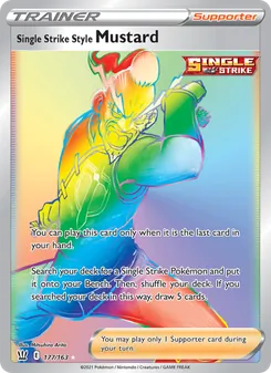 Single Strike Style Mustard — Battle Styles #177, 2021. Illustrated by Mitsuhiro Arita.