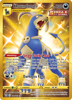 Houndoom — Battle Styles #179, 2021. Illustrated by PLANETA Mochizuki.