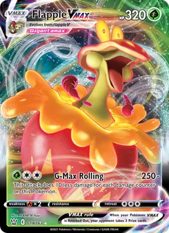 Flapple VMAX — Battle Styles #19, 2021. Illustrated by PLANETA Tsuji.