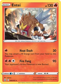 Entei — Battle Styles #20, 2021. Illustrated by kodama.