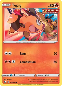 Tepig — Battle Styles #23, 2021. Illustrated by You Iribi.