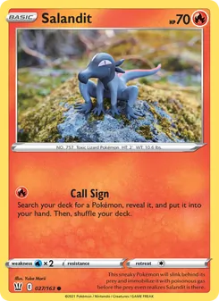 Salandit — Battle Styles #27, 2021. Illustrated by Yuka Morii.