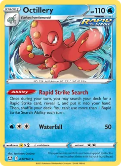 Octillery — Battle Styles #37, 2021. Illustrated by Souichirou Gunjima.