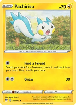 Pachirisu — Battle Styles #49, 2021. Illustrated by Naoyo Kimura.