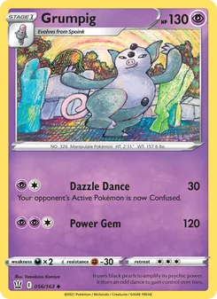 Grumpig — Battle Styles #56, 2021. Illustrated by Tomokazu Komiya.