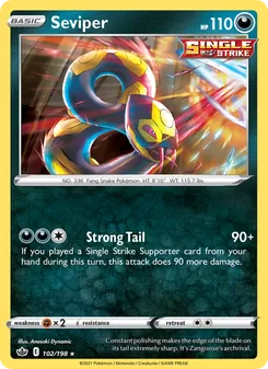 Seviper — Chilling Reign #102, 2021. Illustrated by Anesaki Dynamic.