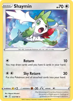 Shaymin — Chilling Reign #123, 2021. Illustrated by Megumi Mizutani.