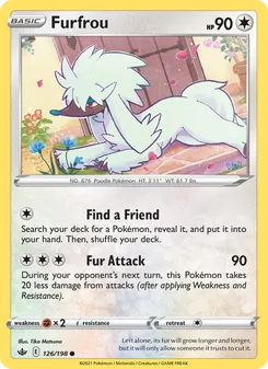 Furfrou — Chilling Reign #126, 2021. Illustrated by Tika Matsuno.