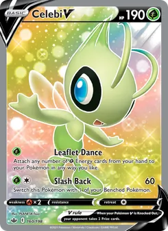 Celebi V — Chilling Reign #160, 2021. Illustrated by PLANETA Tsuji.