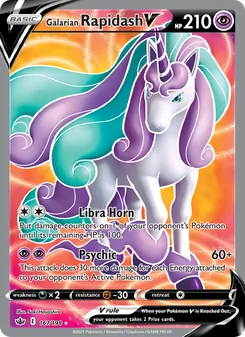 Galarian Rapidash V — Chilling Reign #167, 2021. Illustrated by Saki Hayashiro.
