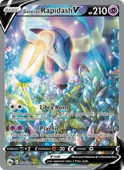 Galarian Rapidash V — Chilling Reign #168, 2021. Illustrated by sui.