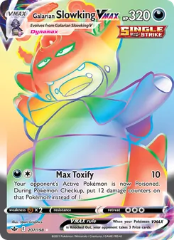Galarian Slowking VMAX — Chilling Reign #207, 2021. Illustrated by 5ban Graphics.