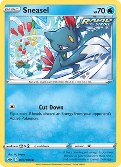 Sneasel — Chilling Reign #30, 2021. Illustrated by NC Empire.