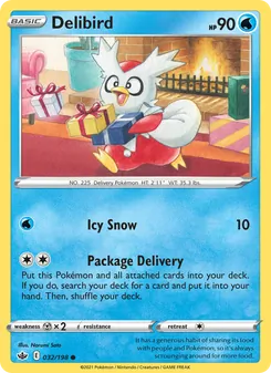 Delibird — Chilling Reign #32, 2021. Illustrated by Narumi Sato.