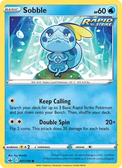Sobble — Chilling Reign #41, 2021. Illustrated by Yuu Nishida.