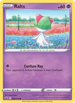 Ralts — Chilling Reign #59, 2021. Illustrated by Narumi Sato.