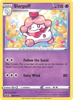 Slurpuff — Chilling Reign #68, 2021. Illustrated by Saya Tsuruta.