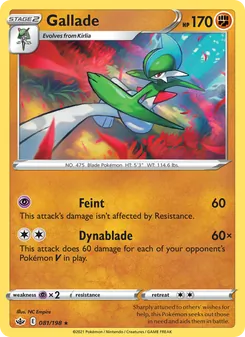 Gallade — Chilling Reign #81, 2021. Illustrated by NC Empire.