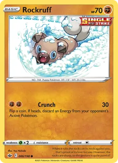 Rockruff — Chilling Reign #86, 2021. Illustrated by Yuu Nishida.