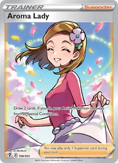 Aroma Lady — Evolving Skies #199, 2021. Illustrated by En Morikura.
