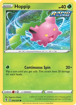 Hoppip — Evolving Skies #2, 2021. Illustrated by Kagemaru Himeno.