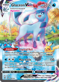 Glaceon VMAX — Evolving Skies #209, 2021. Illustrated by kirisAki.