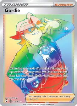 Gordie — Evolving Skies #223, 2021. Illustrated by Hitoshi Ariga.