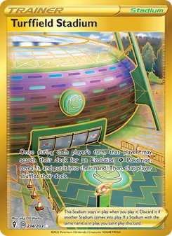 Turffield Stadium — Evolving Skies #234, 2021. Illustrated by aky CG Works.