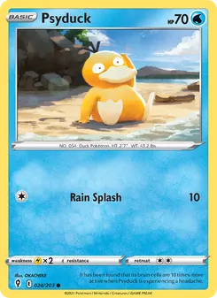 Psyduck — Evolving Skies #24, 2021. Illustrated by OKACHEKE.