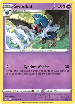 Swoobat — Evolving Skies #69, 2021. Illustrated by nagimiso.