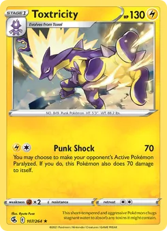 Toxtricity — Fusion Strike #107, 2021. Illustrated by Ryuta Fuse.