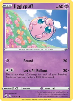 Jigglypuff — Fusion Strike #110, 2021. Illustrated by Saya Tsuruta.