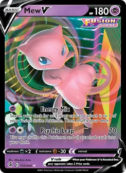 Mew V — Fusion Strike #113, 2021. Illustrated by Mitsuhiro Arita.