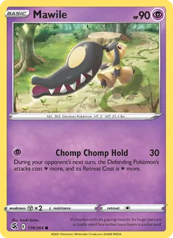 Mawile — Fusion Strike #119, 2021. Illustrated by Kouki Saitou.
