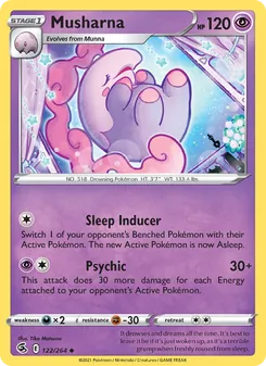 Musharna — Fusion Strike #122, 2021. Illustrated by Tika Matsuno.