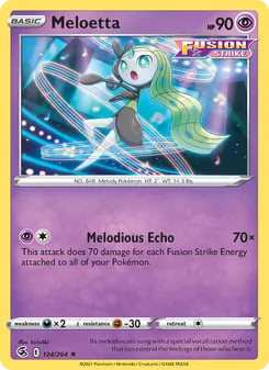 Meloetta — Fusion Strike #124, 2021. Illustrated by kirisAki.