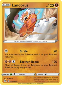 Landorus — Fusion Strike #148, 2021. Illustrated by NC Empire.